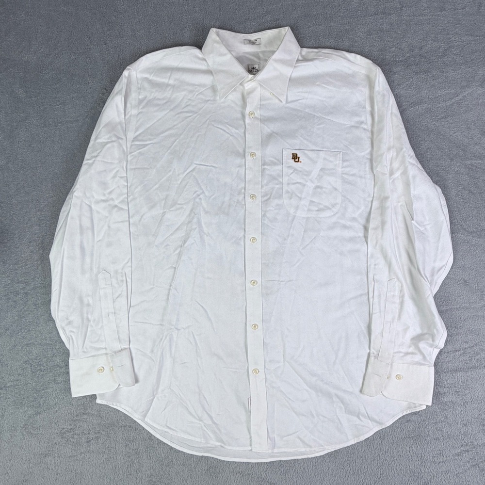 Peter Millar Baylor University Nanoluxe Easycare Shirt White Mens XL Long Sleeve